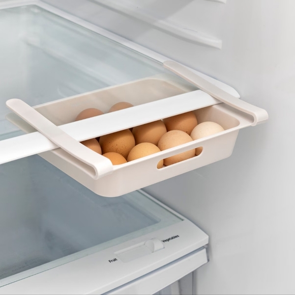 Storage Essentials Large White Egg Storage Tray Food Holder Organizer Shelf - Picture 15 of 16